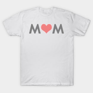 Mom - heart - love - mother - red. T-Shirt